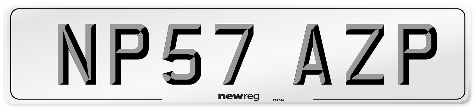 NP57 AZP Number Plate from New Reg